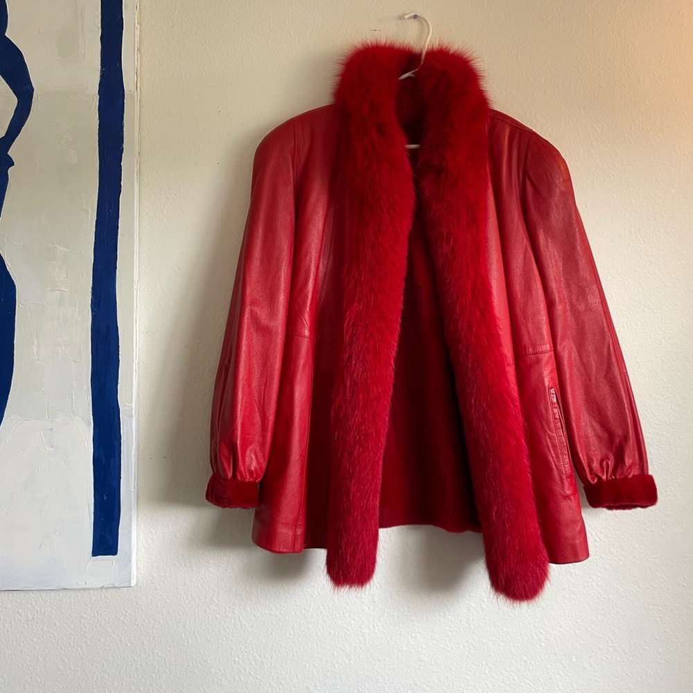 Vintage Red Alaskan Custom built furs fox fur coat